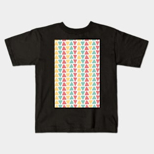 vintage color grunge geometric pattern line Kids T-Shirt